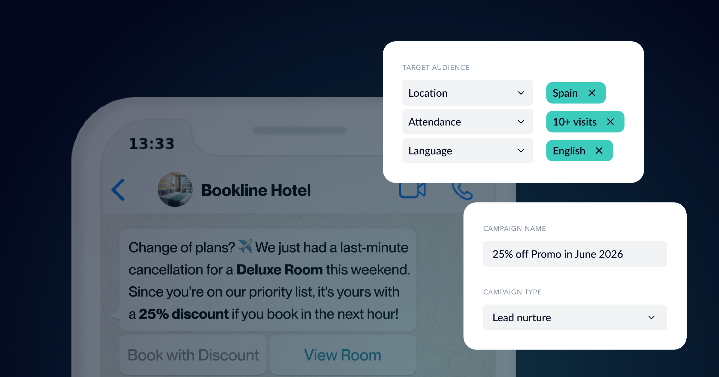 Bookline - Campagnes via Voix et WhatsApp