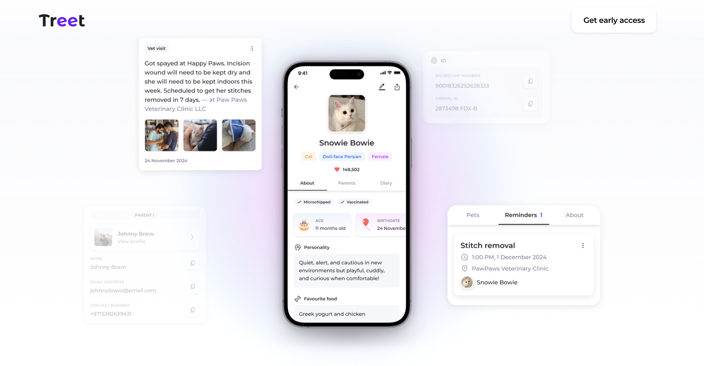 Treet – Your digital pet profile