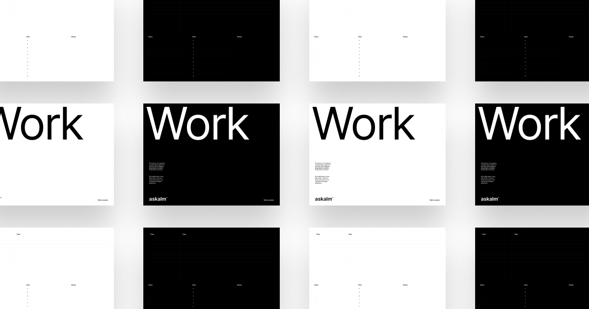 Askalm - Work Template