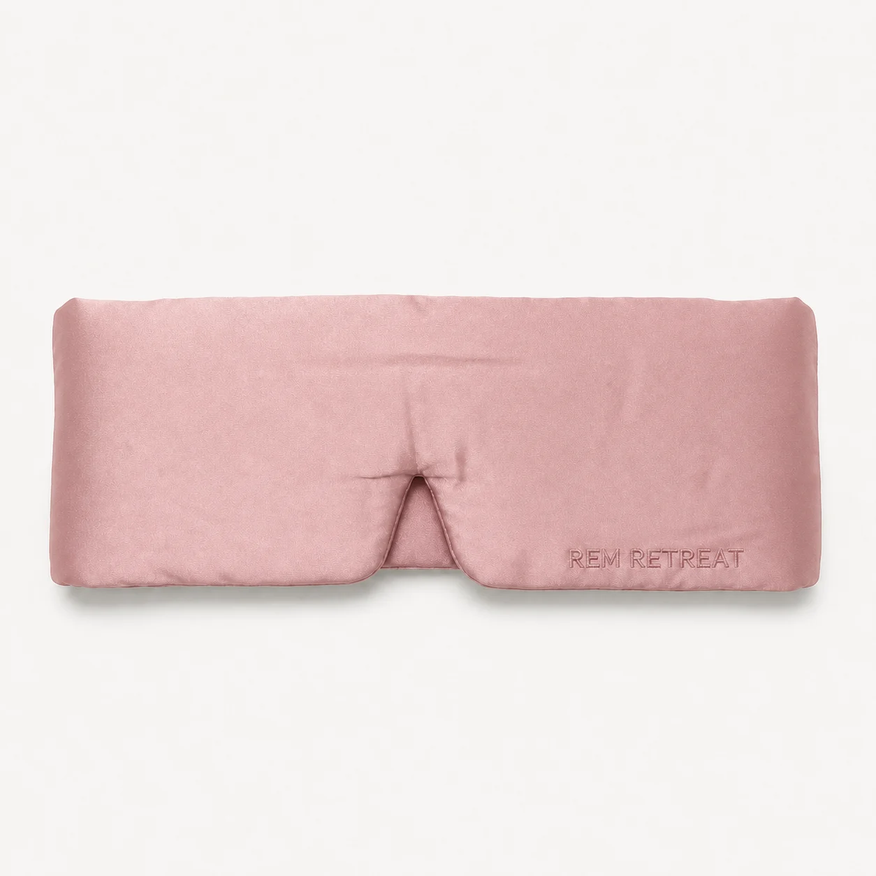 REM Retreat Hush Pink silk sleep mask, front-facing packshot