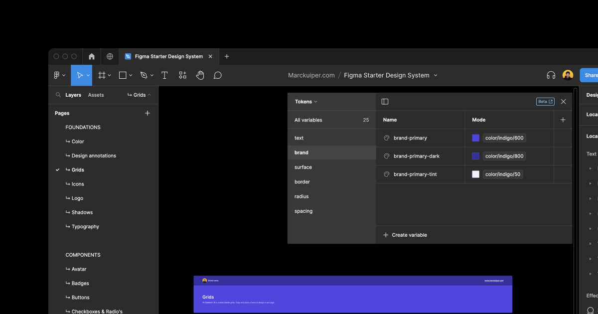 Figma Starter Design System · Marc Kuiper