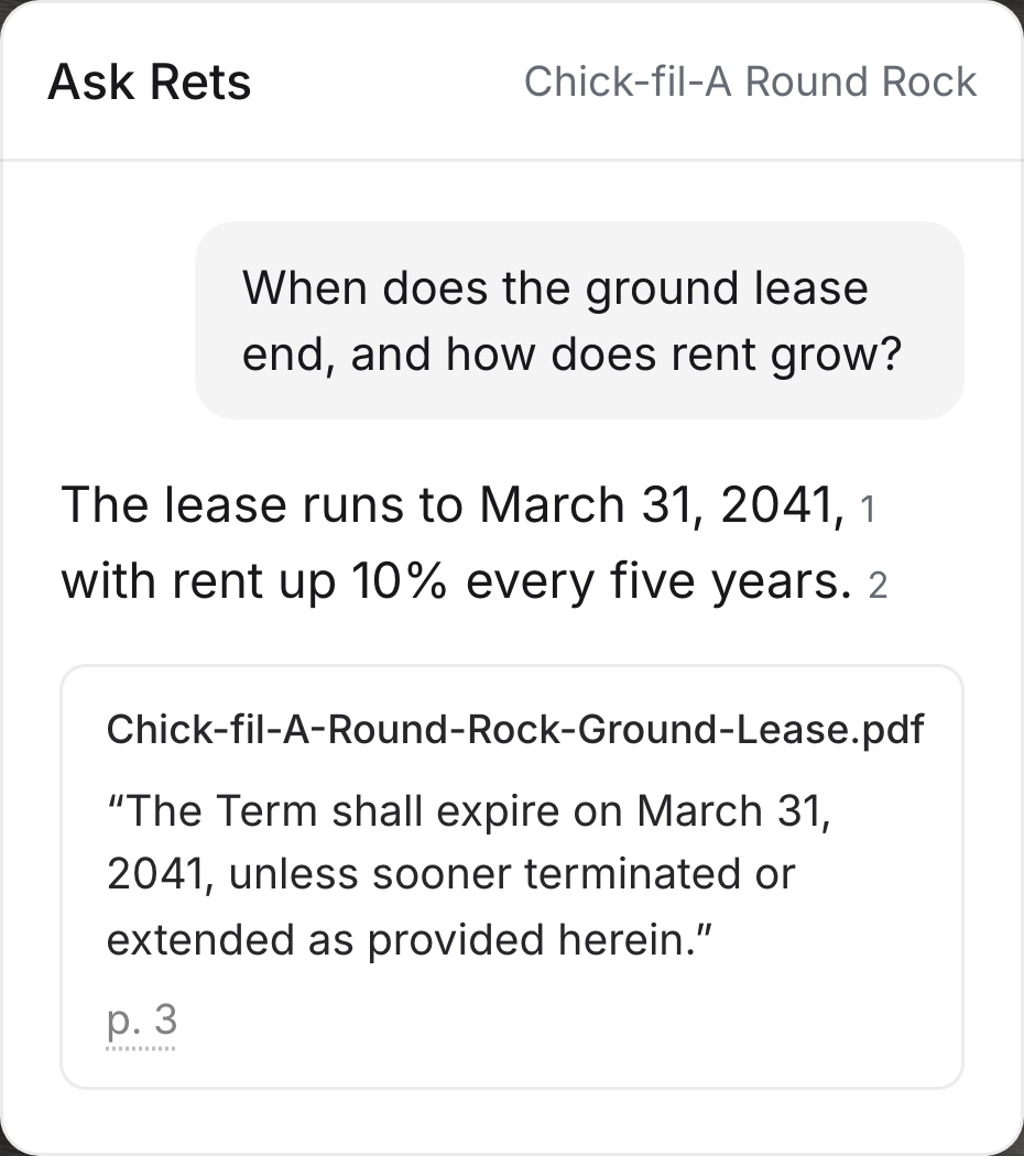 Ask Rets in Rets
