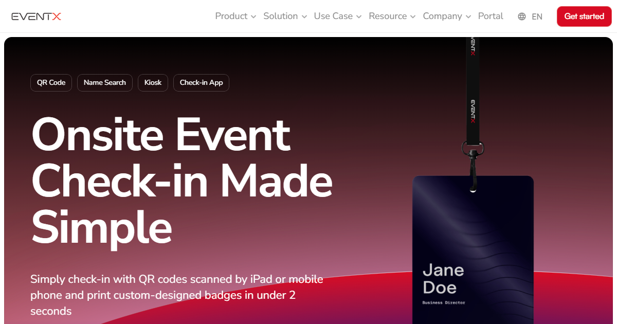 Free Onsite Event QR Check-In App, Fast & Secure | EventX