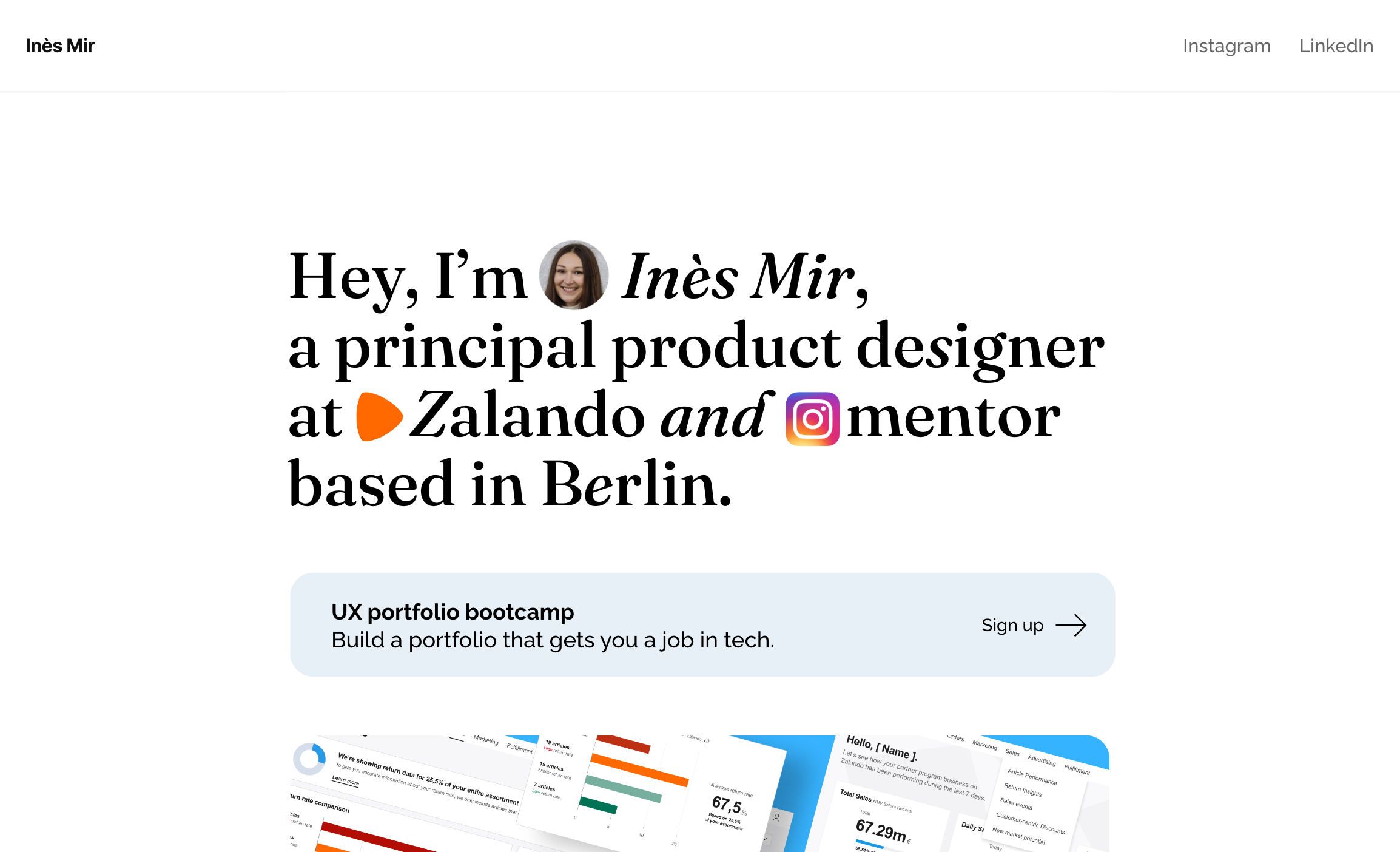 Inès Mir — Principal UX/UI designer & content creator