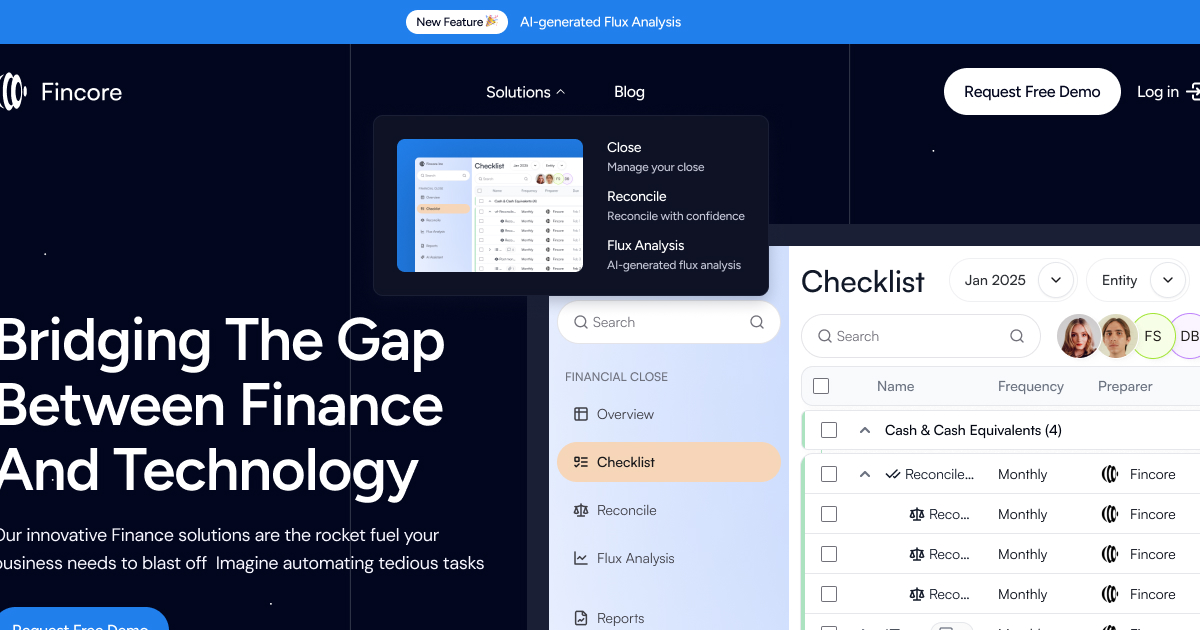 Fincore - Close Automation Purpose-Built for Accounting Teams