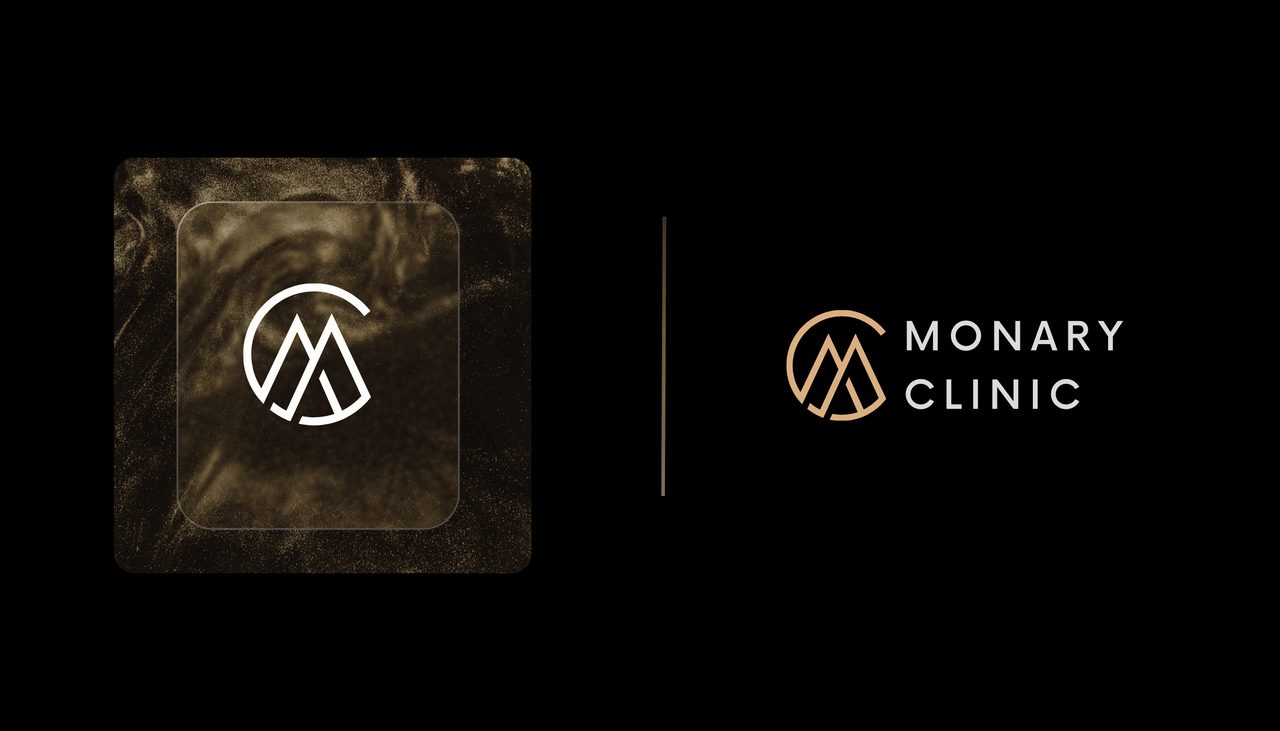 Monary Clinicin M- ja C-kirjaimista yhdistetty tunnus