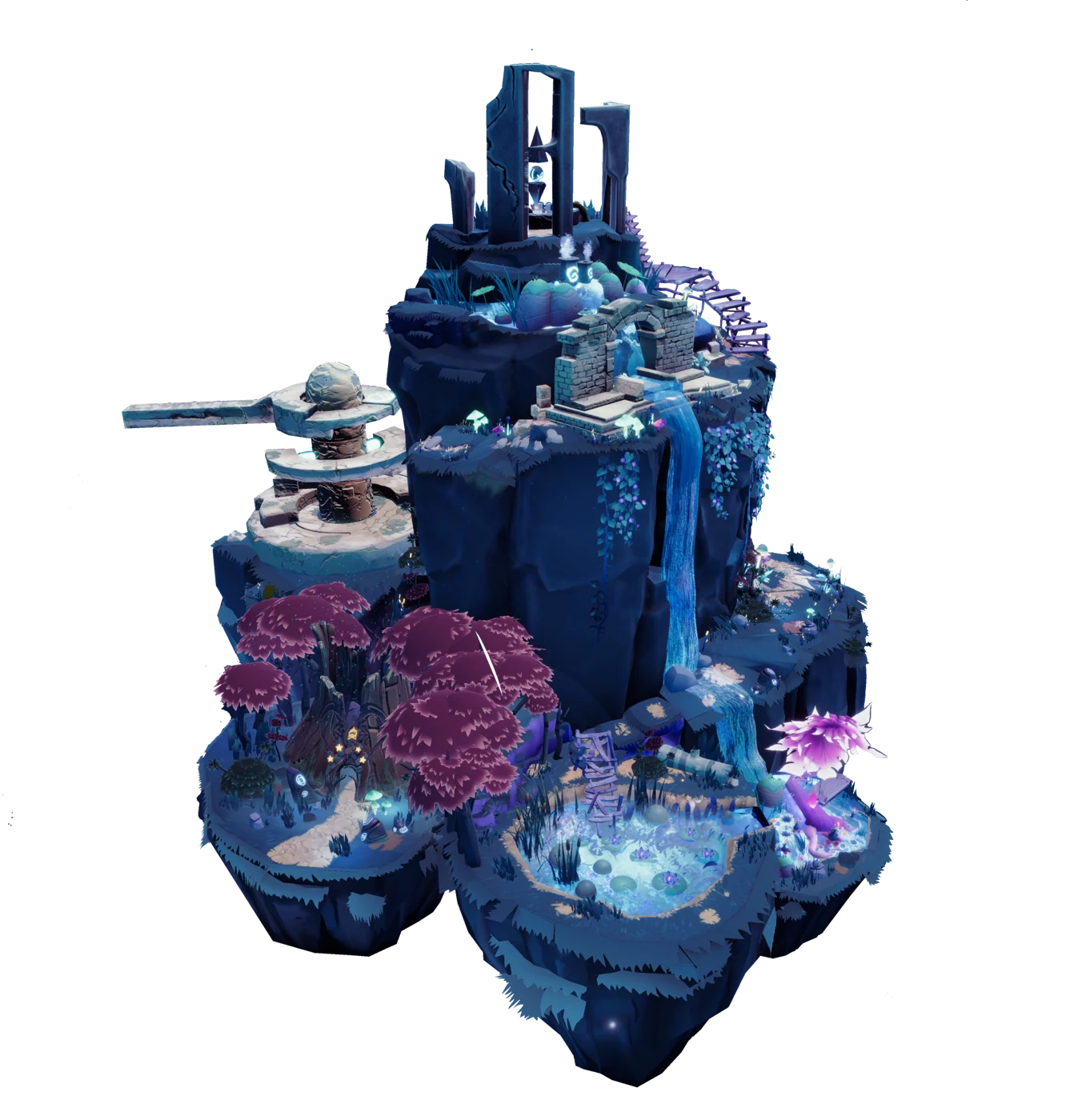 Serenade island overview with points of interest
