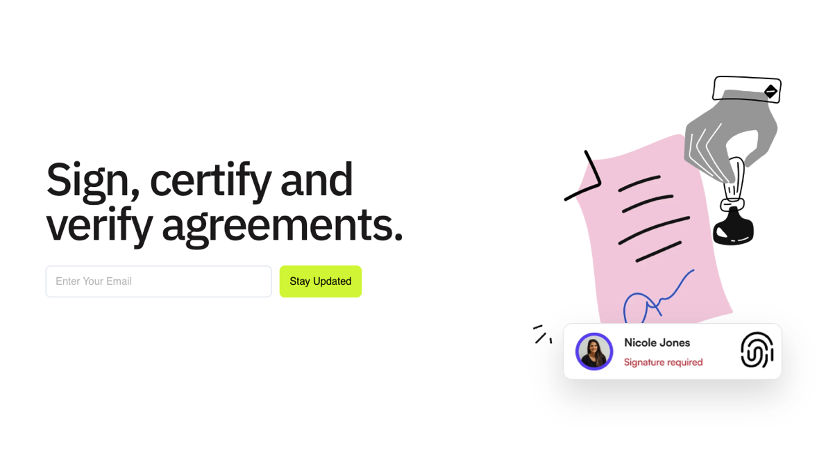 Csign - Sign, Certify and Verify Agreements