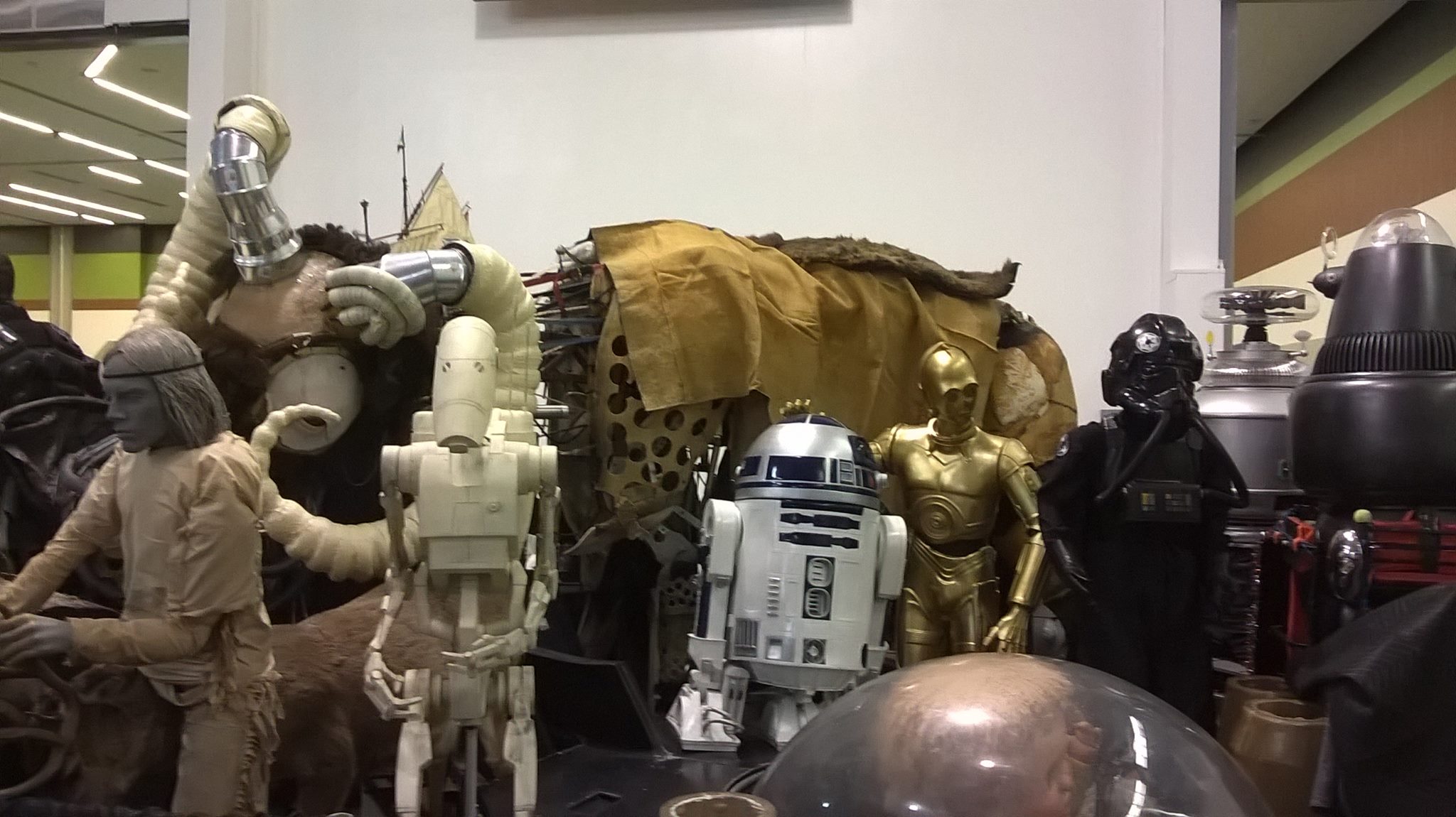 authentic star wars props on the convention floor