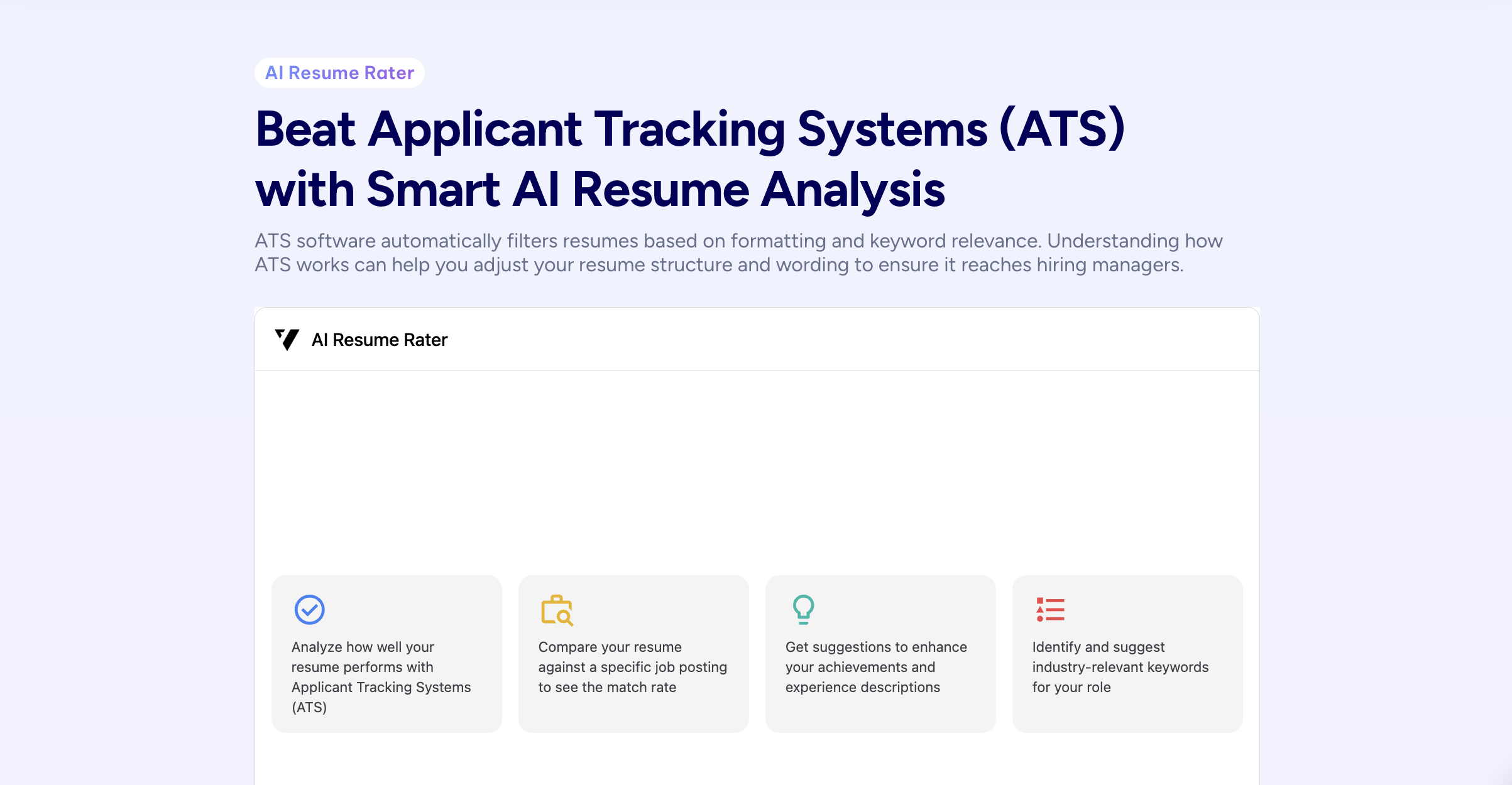 Free AI Resume Rater | Find Missing Keywords and Land More Interviews