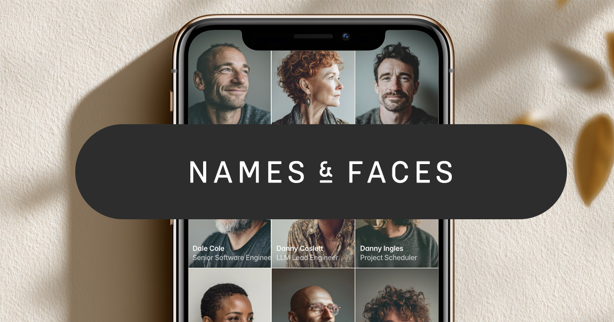 Names & Faces visual directories of your people logo