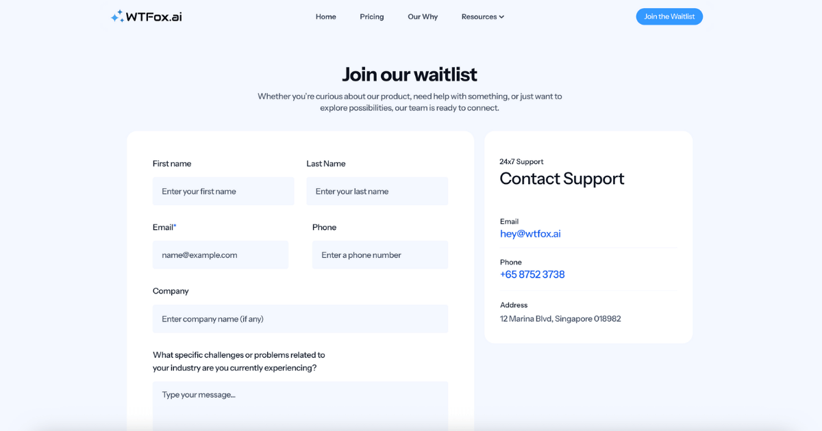 Join the Waitlist | WTFox.ai