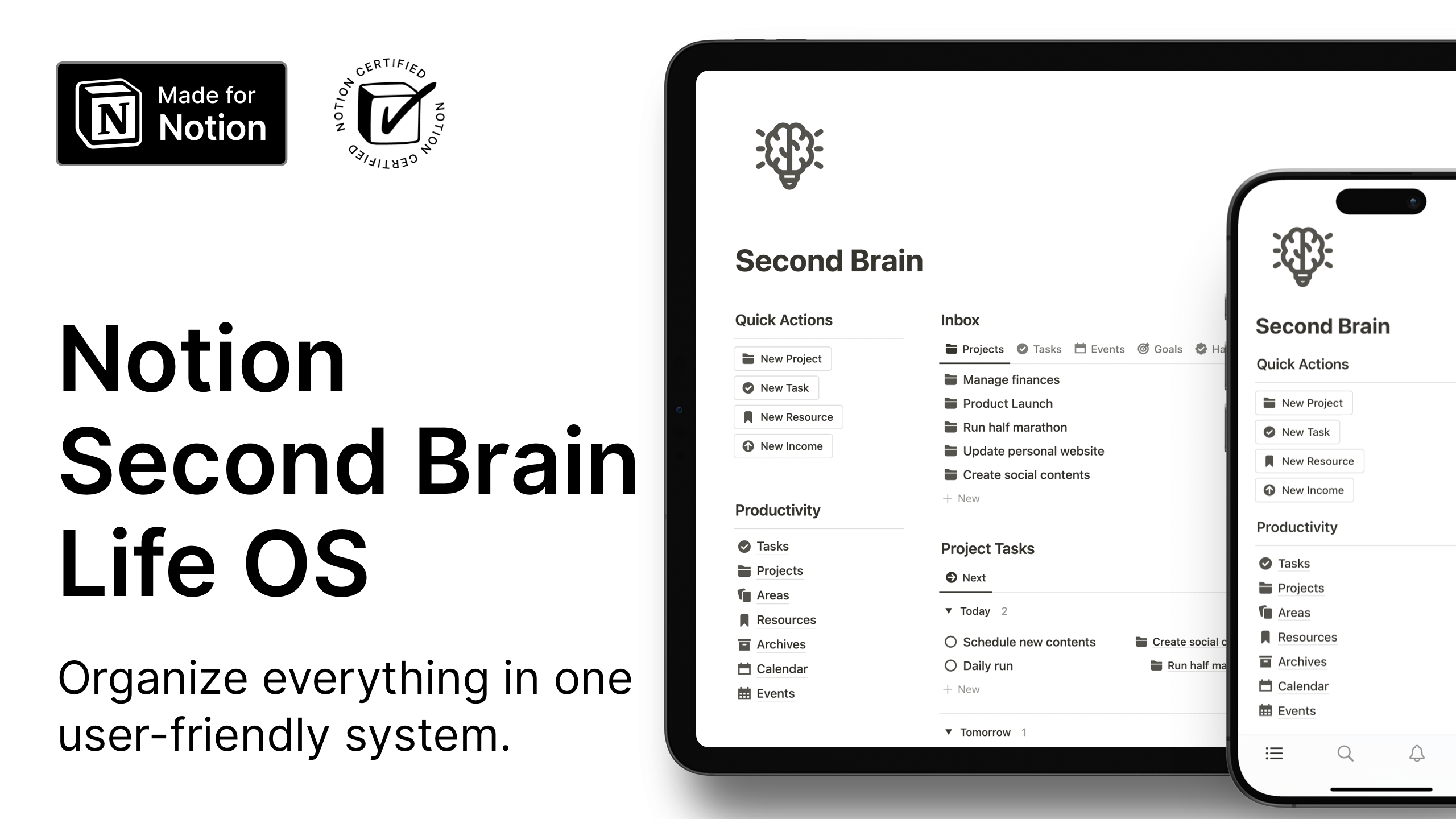Second Brain Life OS Notion Template @ Solt Wagner