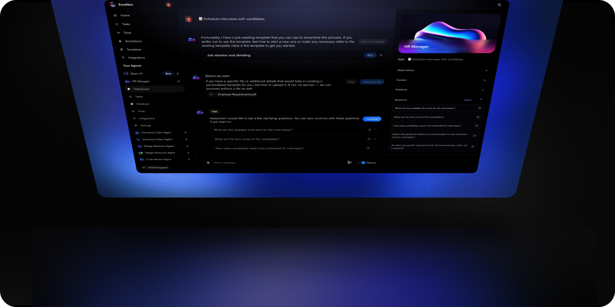 Screenshot of Beam Platform