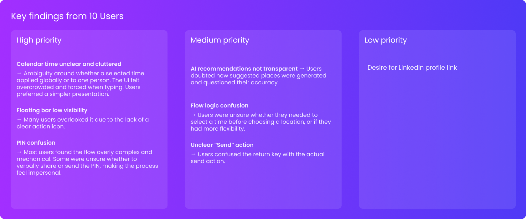 key findings