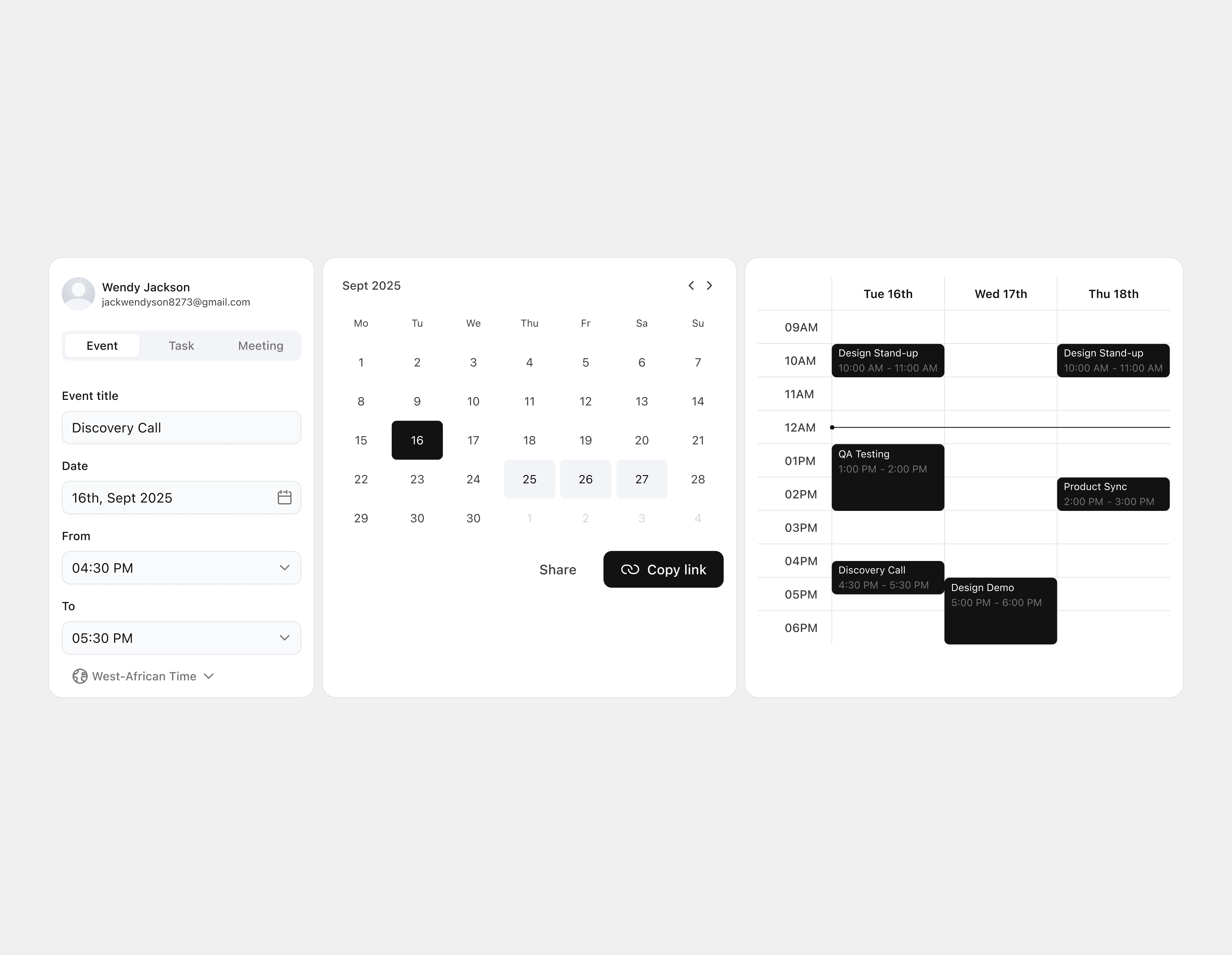 Calendar Components