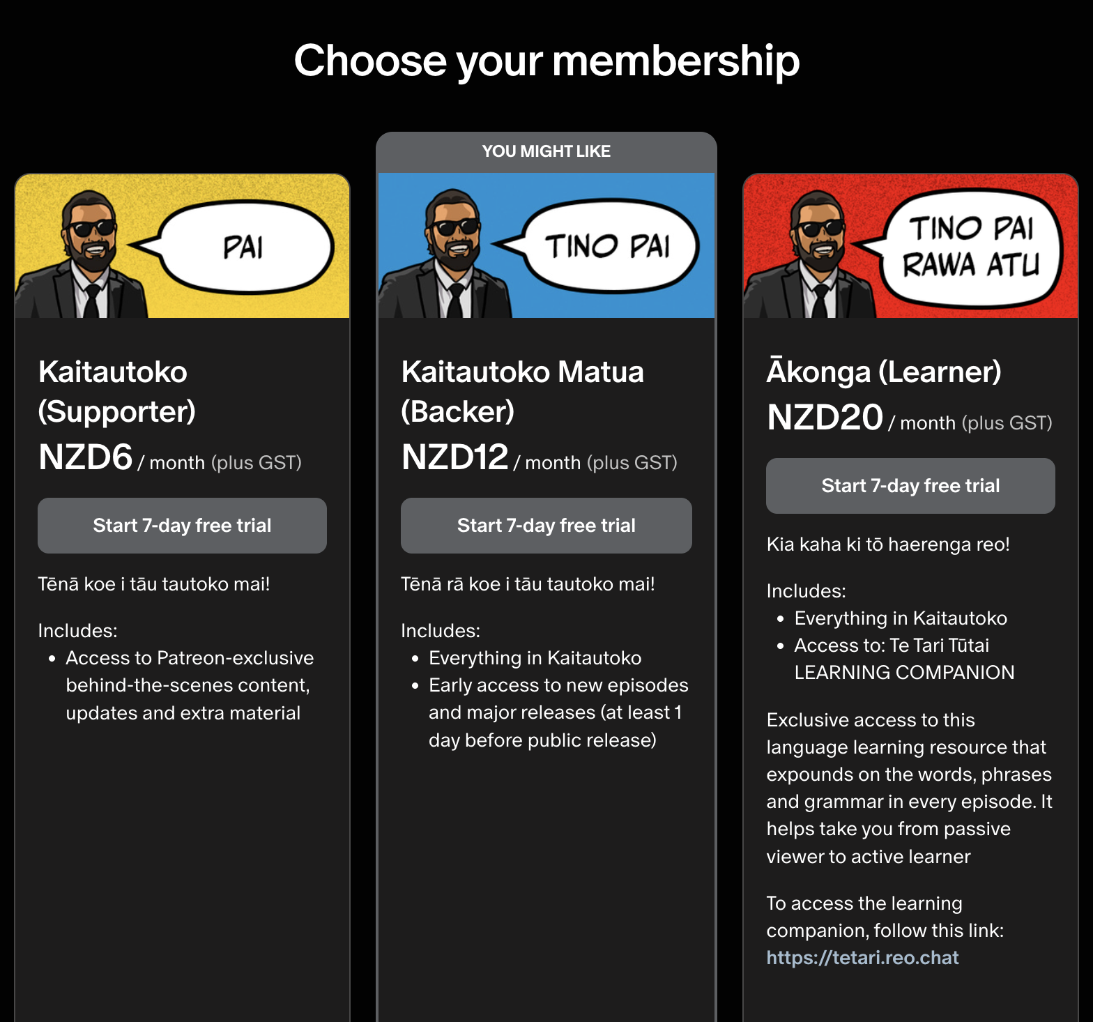 Patreon memberships