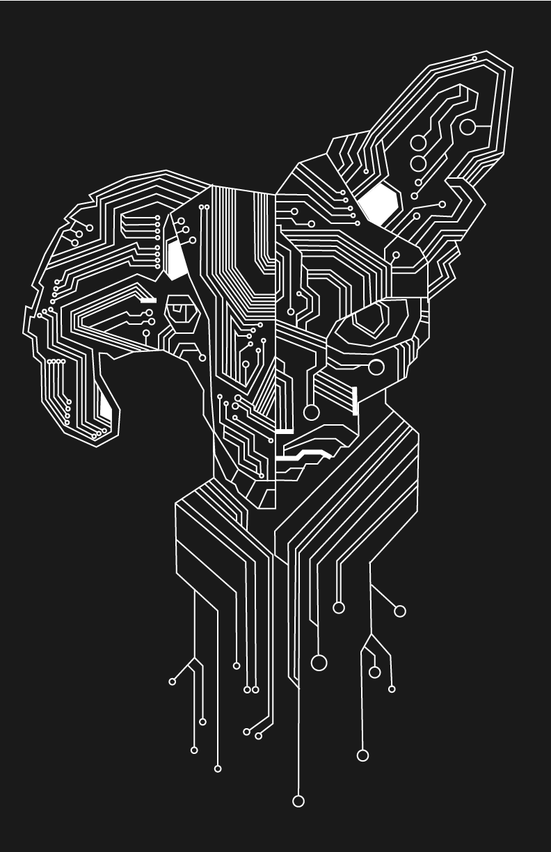 Circuits diagram drawing “Half sheep, half beast”; made by I