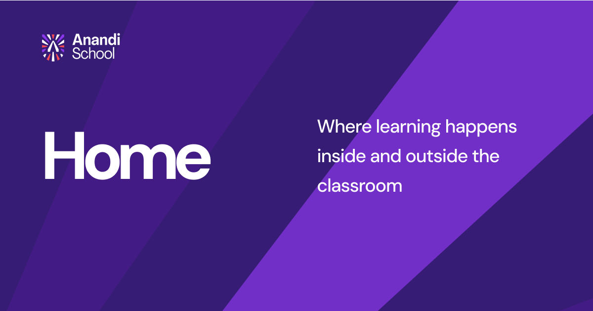 Anandi School website homepage built with Framer