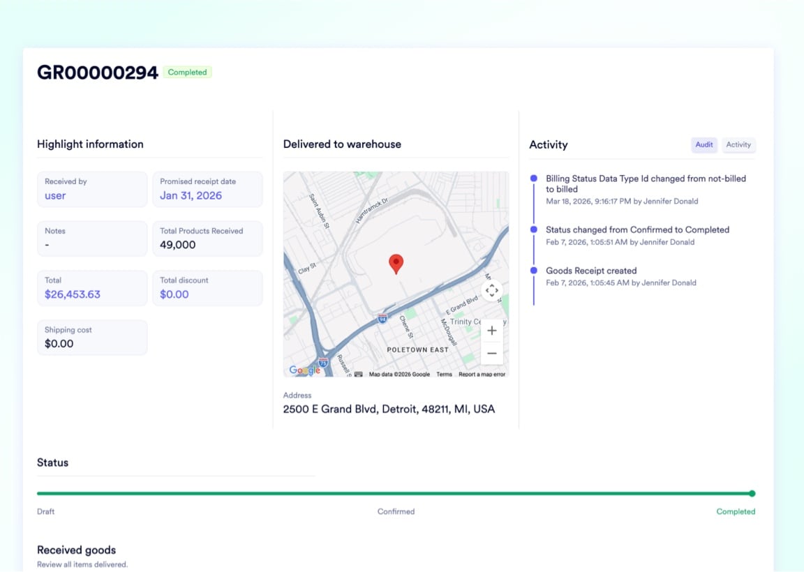 Goods Arrive at the Dock