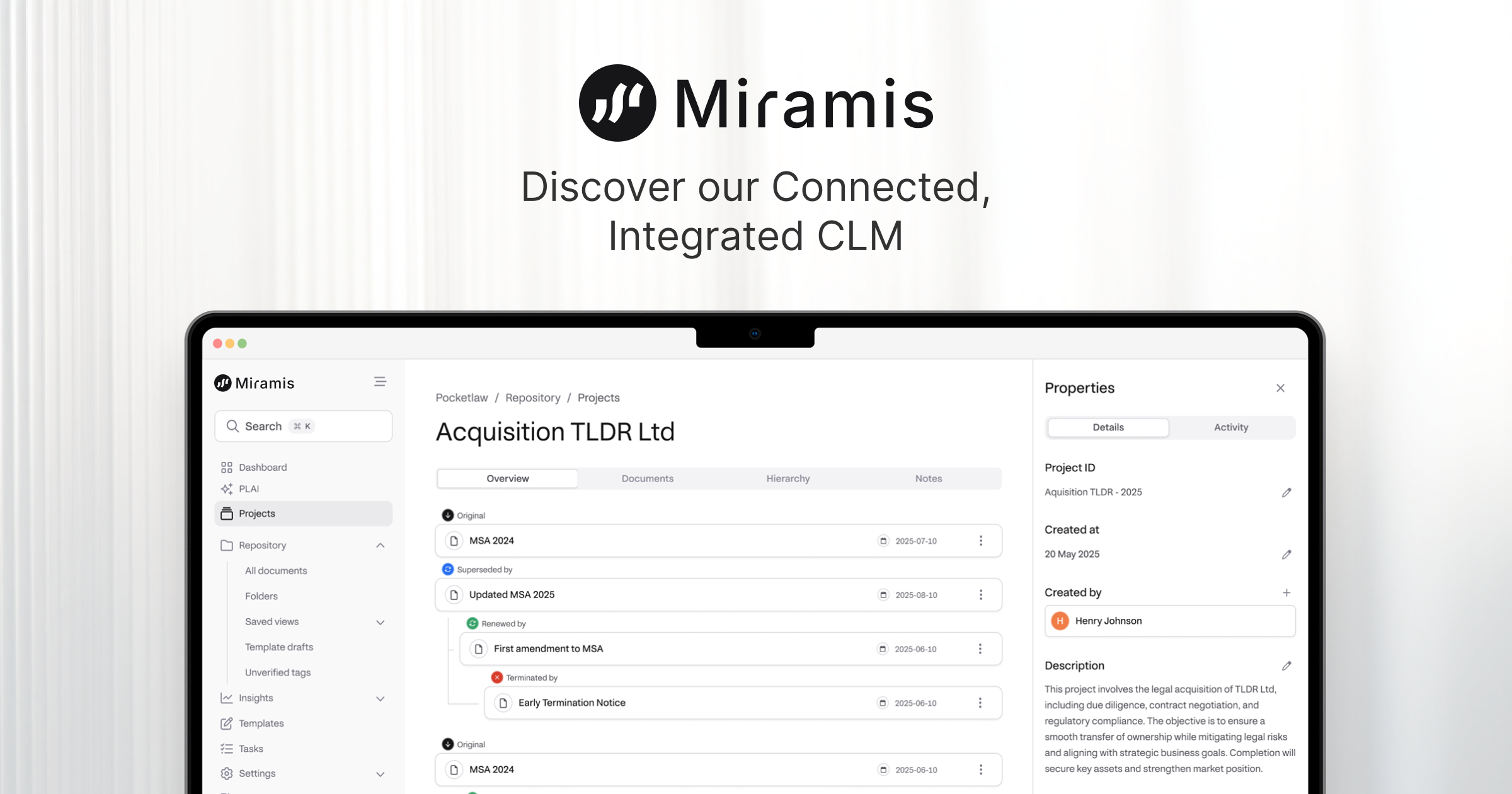 AI-Native Contract Lifecycle Management Software (CLM) | Miramis