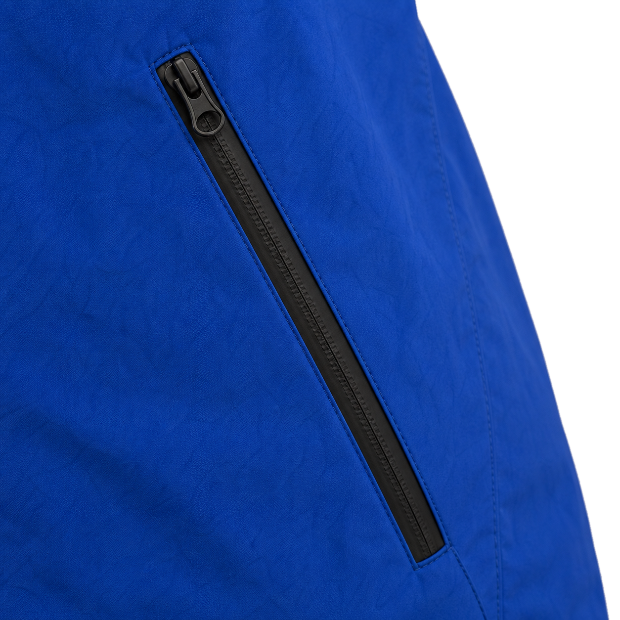 SEAMFORM SF-01 close study — the zipped pocket and seam construction.