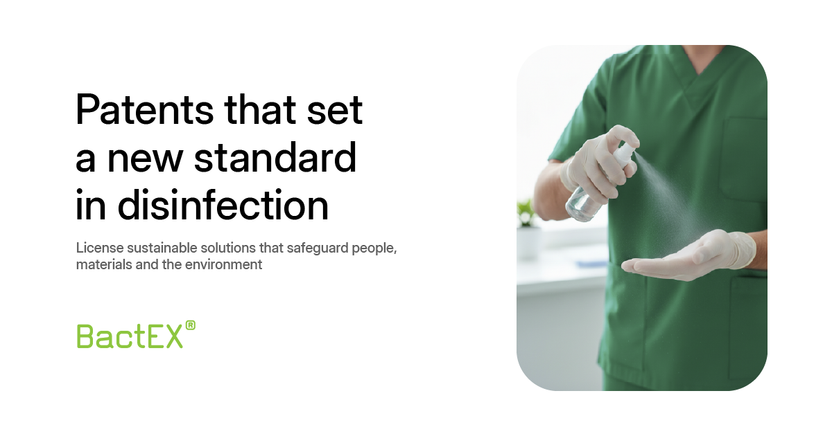 BactEX | Patents that set a new standard in disinfection