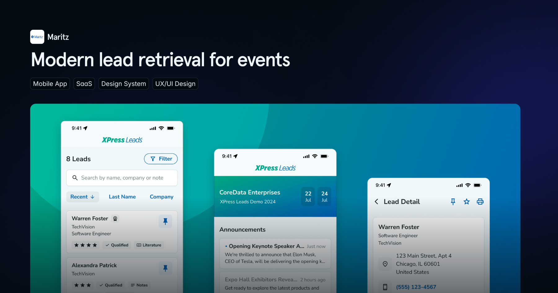 XPress Leads - UX/UI Design for Event Lead Capture