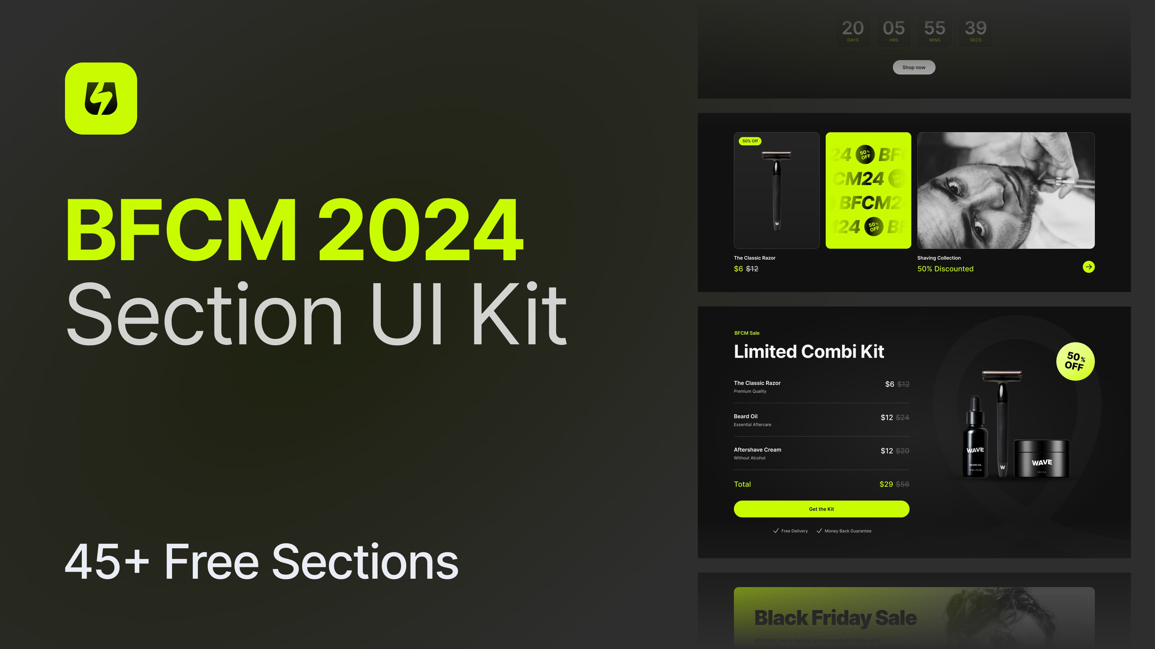 BFCM Shopify Section Pack | Instant