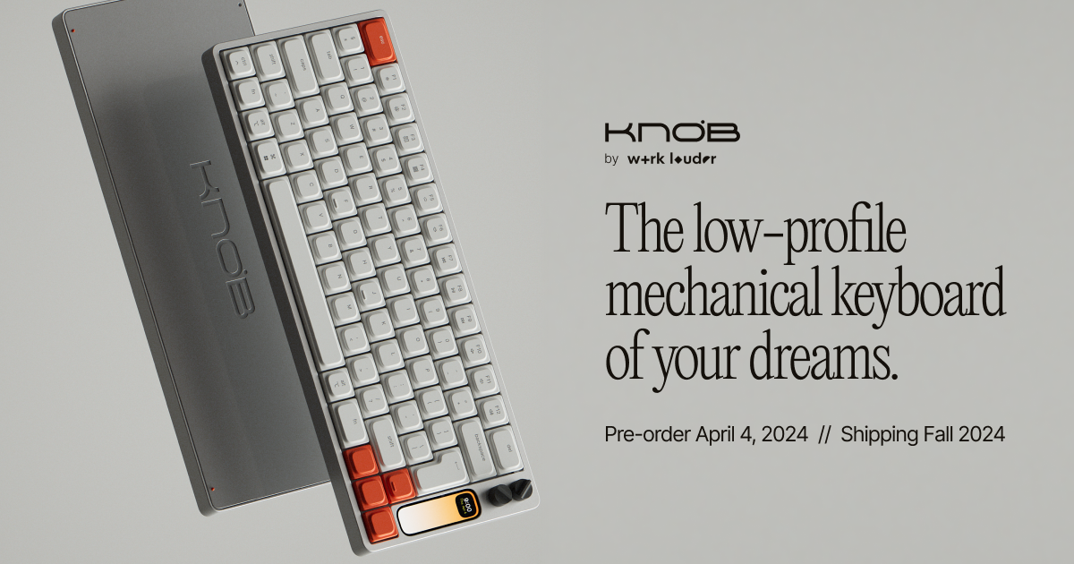 KNOB / k.no.b.1 / Low Profile Mechanical Keyboard