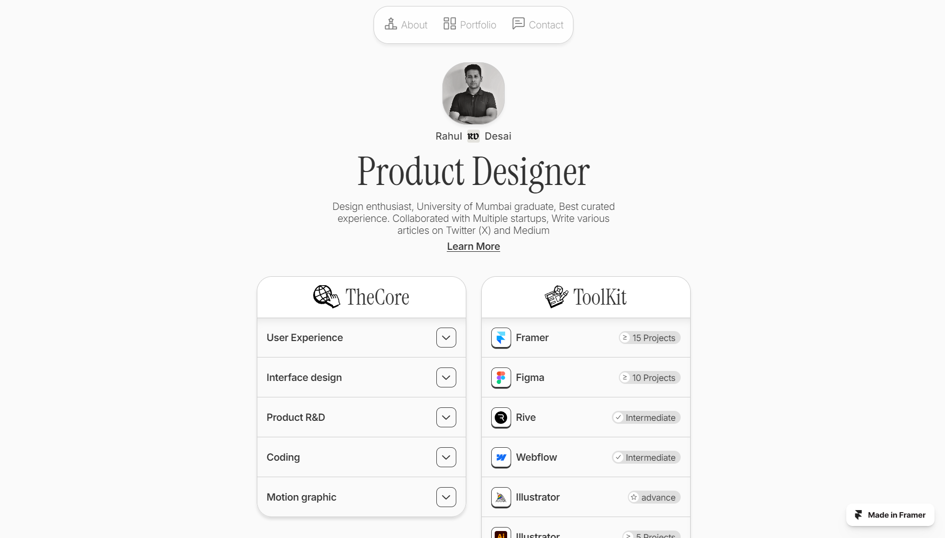 Rahul desai research portfolio
