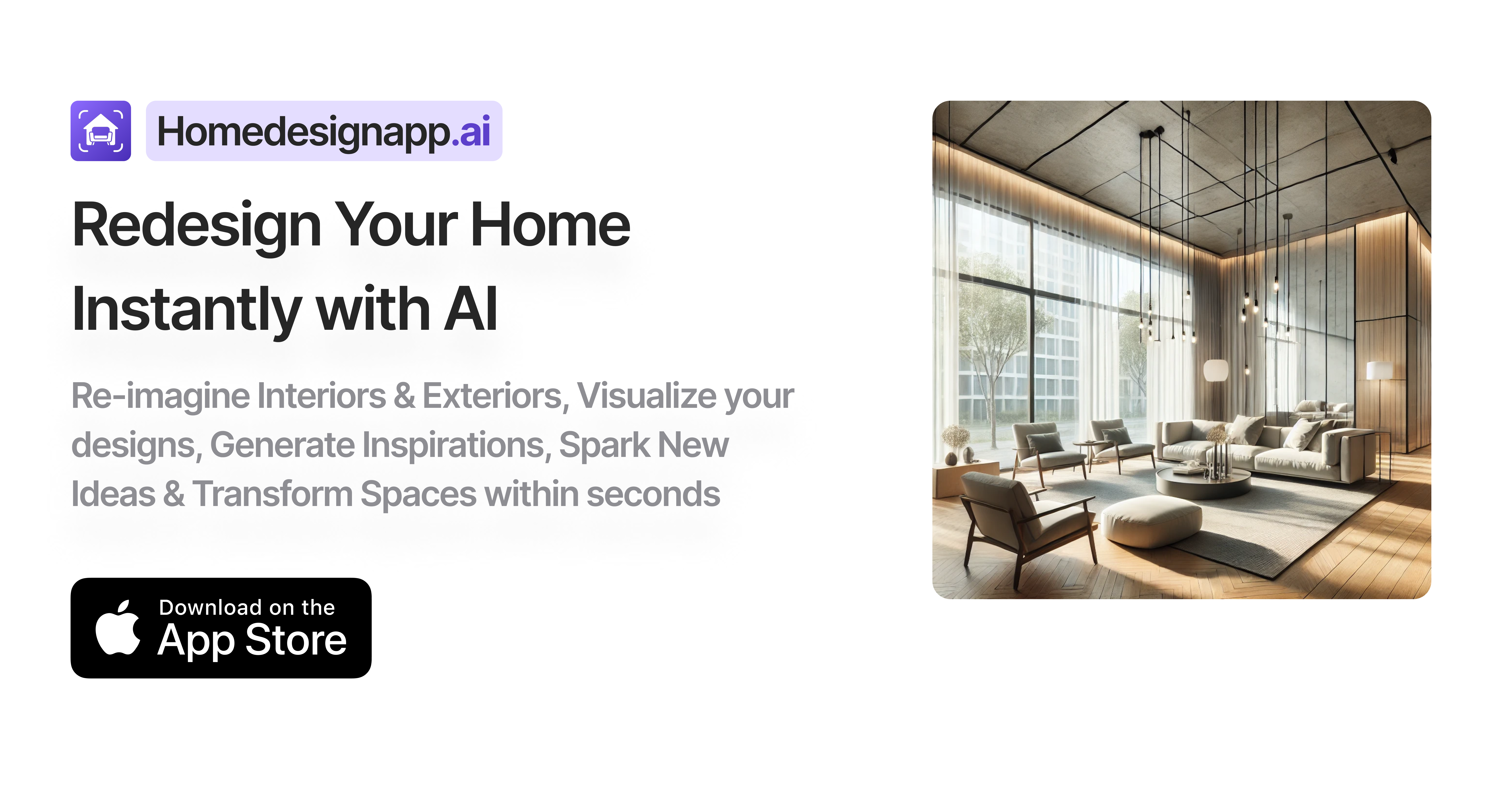 1 AI Interior Design & Room Planner App logo