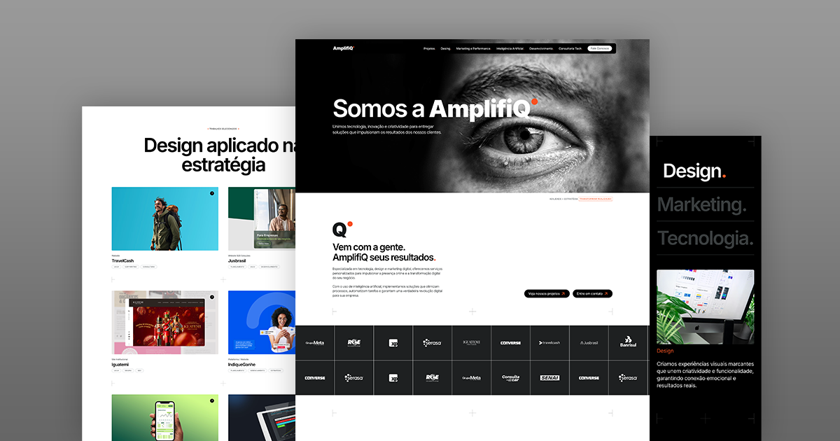 AmplifiQ website homepage built with Framer