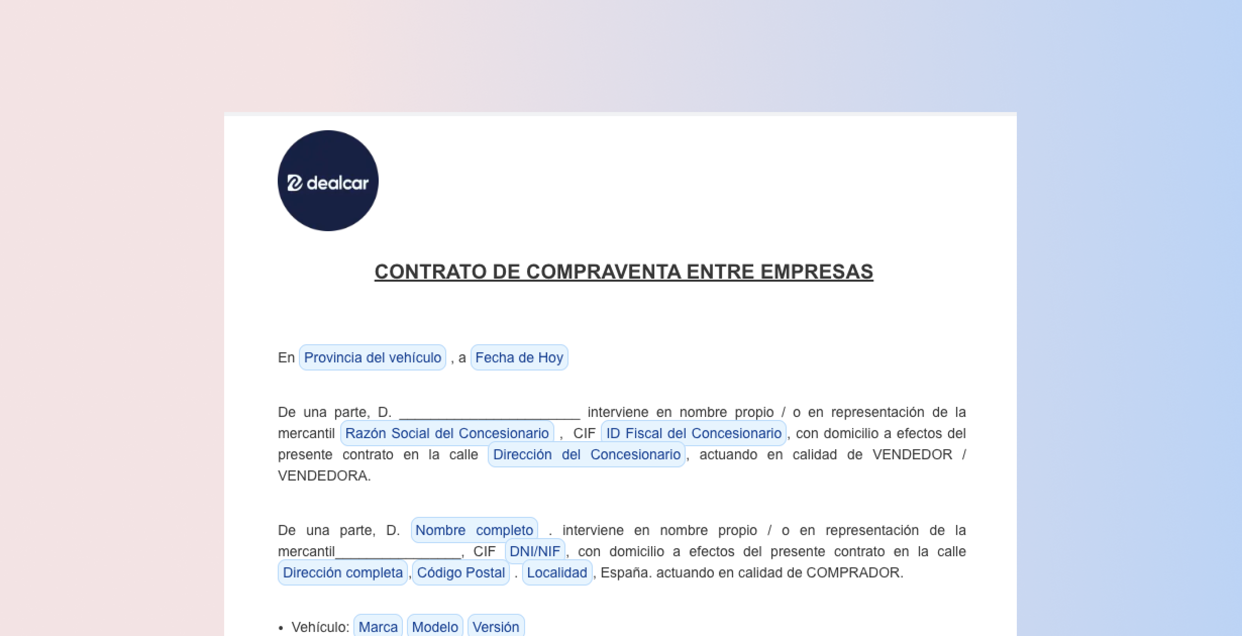 Modelo De Contrato De Compraventa
