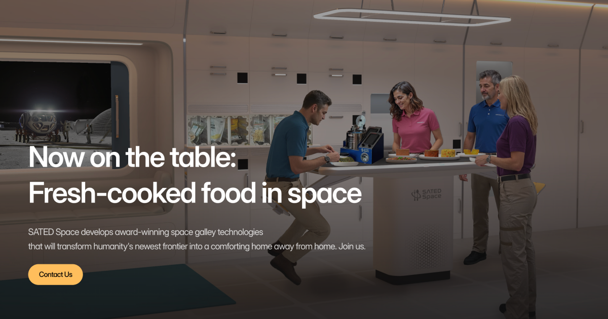 SATED Space, LLC | Award-Winning Zero-Gravity Space Cooking Technology