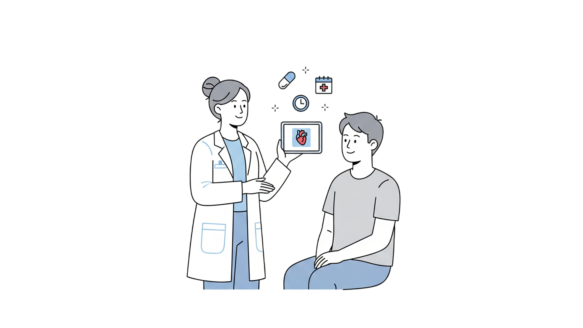 Doctor explains medical instructions