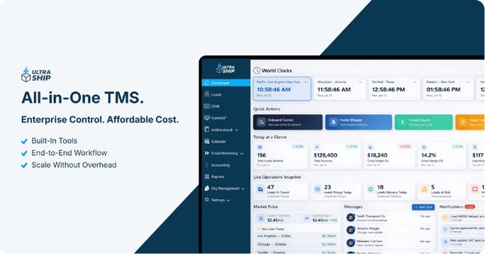 UltraShip | Freight Broker Software for the Complete Brokerage Lifecycle