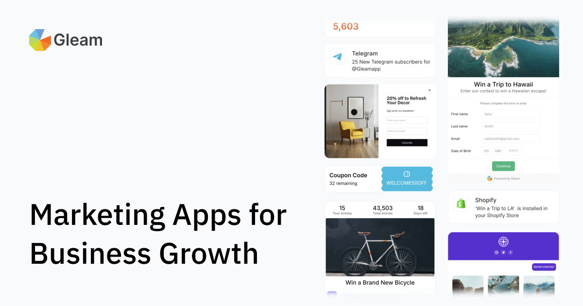 Run Contests, Giveaways & Grow Your Business With Gleam