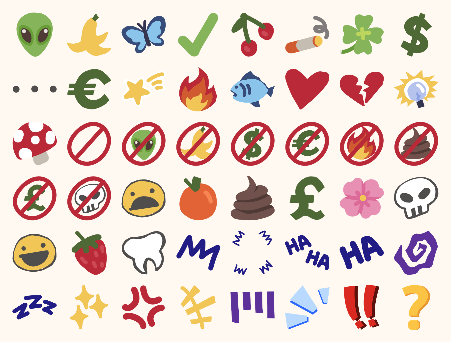 Tiny Criminals dialogue icons, emotes and notice sprites