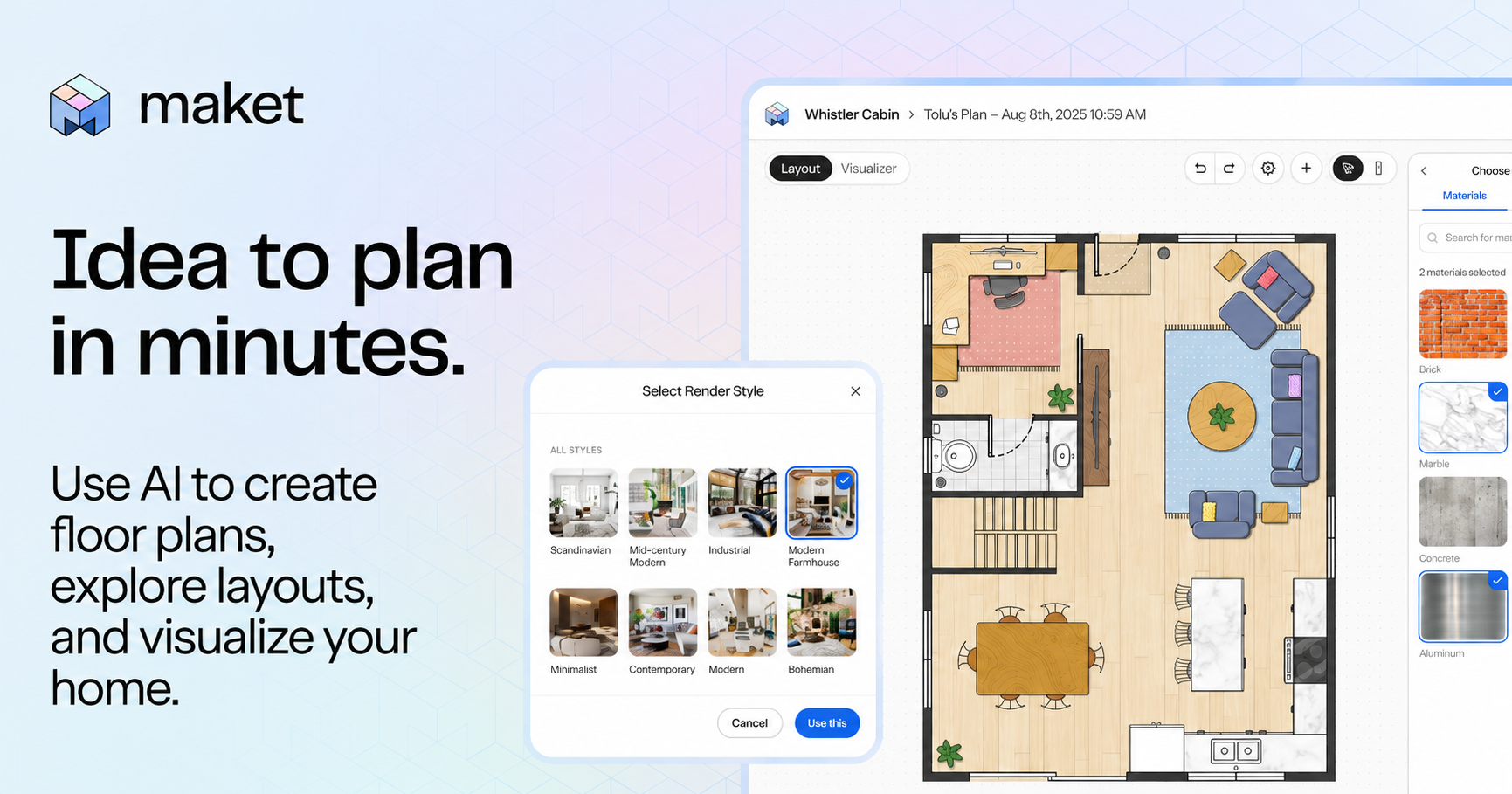 AI Floor Plan Generator: Get Layouts in Minutes | Maket