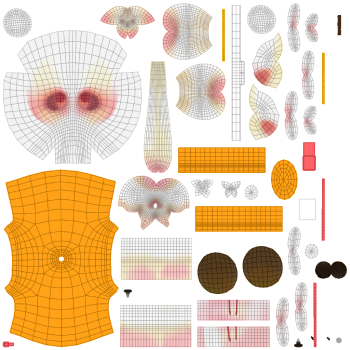 UV layout of the monkey model