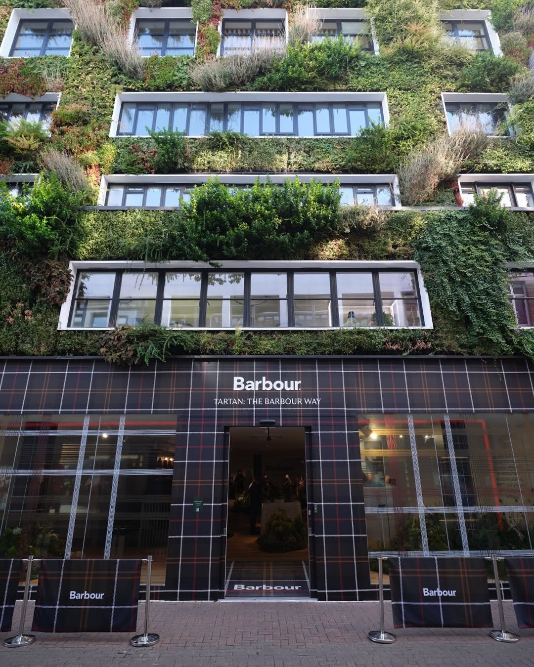 Barbour Tartan store wrap
