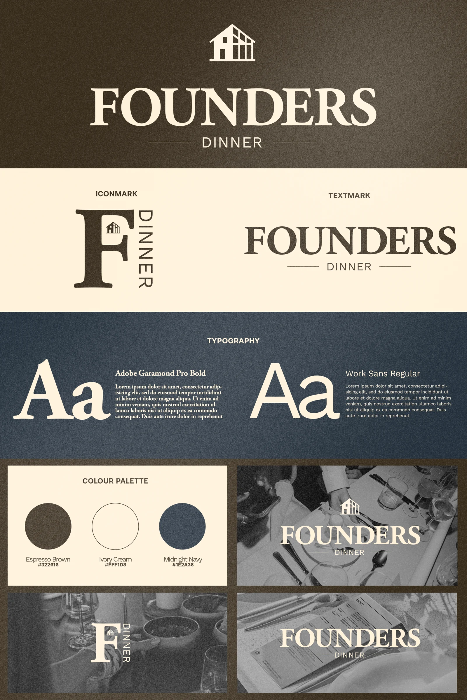 Founders Dinner — identity system