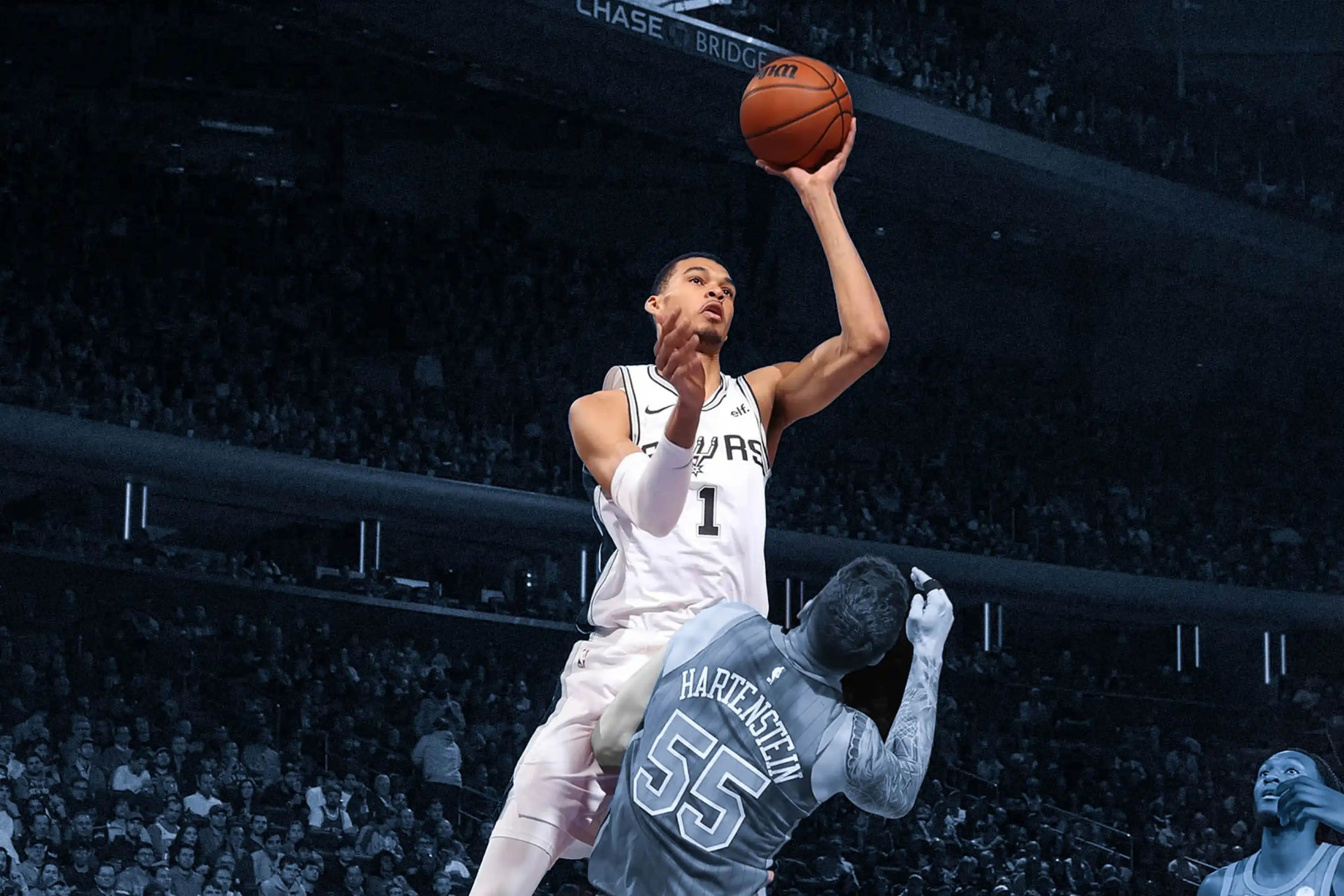 image of spurs basketball shot