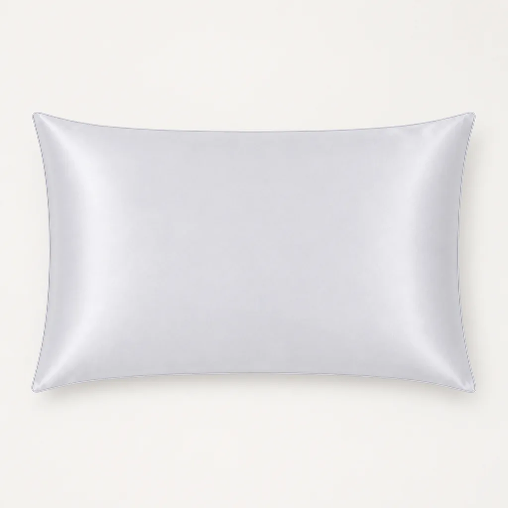 REM Retreat Silver Cloud silk pillowcase, full-front packshot