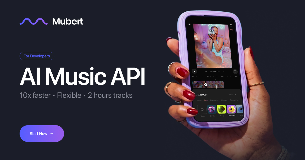 Api Muber Music API for Video Editors and UGC Tools • Mubert
