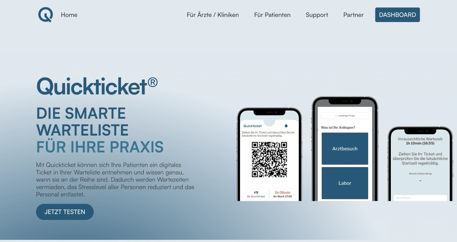 Quickticket - das digitale Ticket für die Warteliste