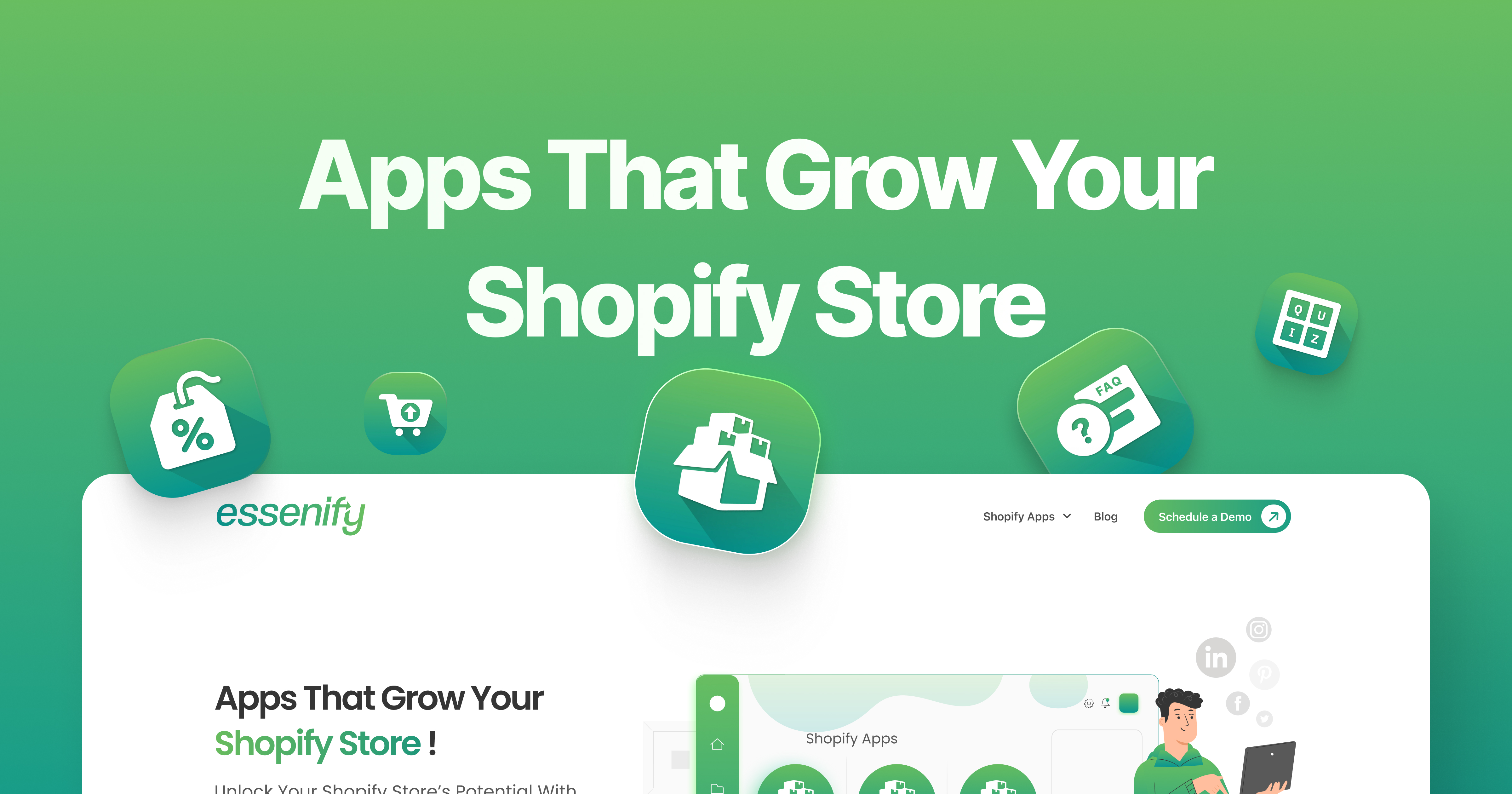 essenify website homepage built with Framer