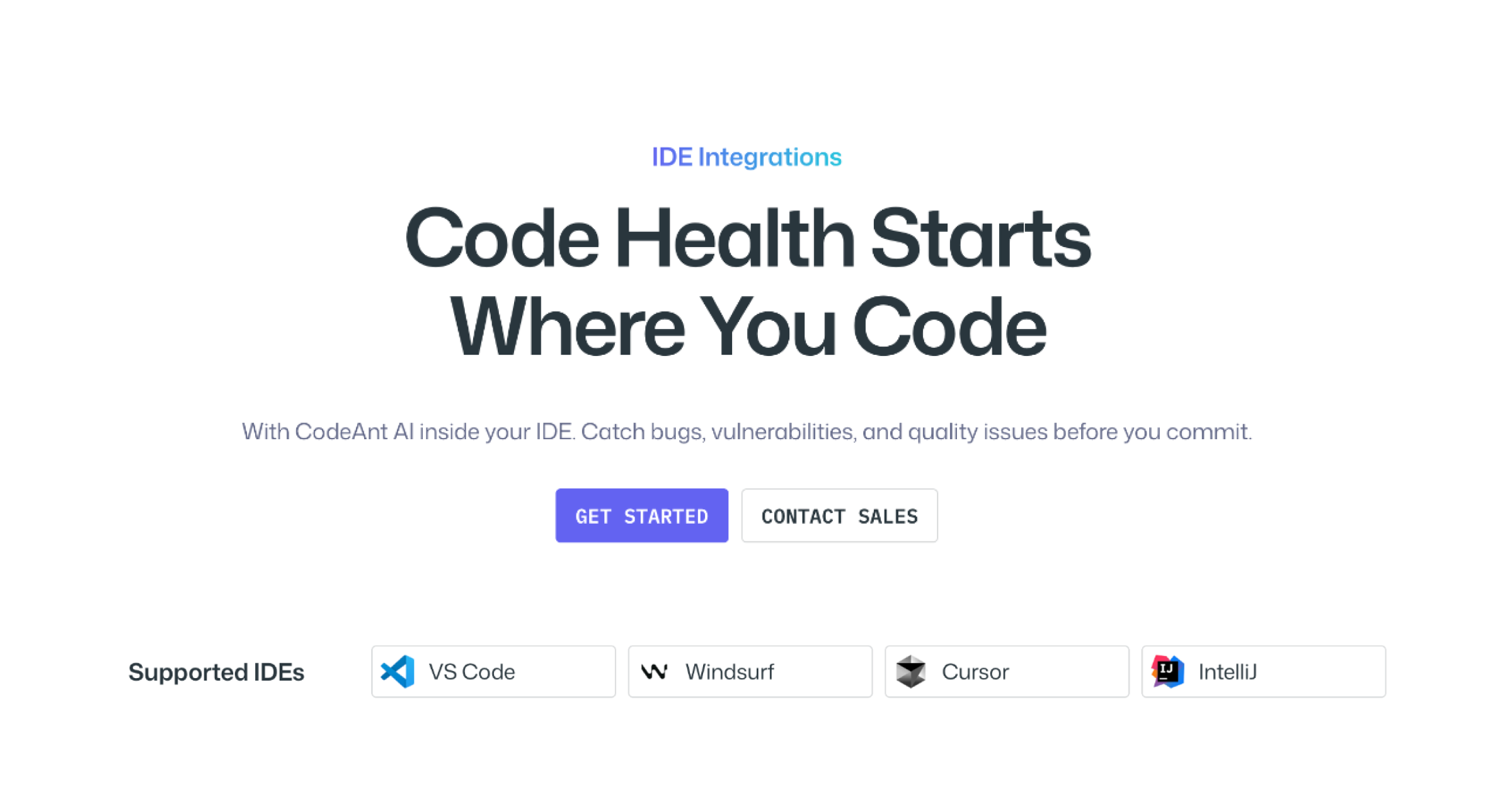 Security-First IDE Integration | CodeAnt AI