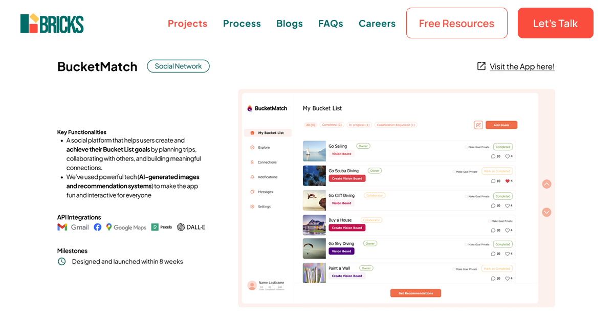Startup MVPs & App Projects | Bricks Tech